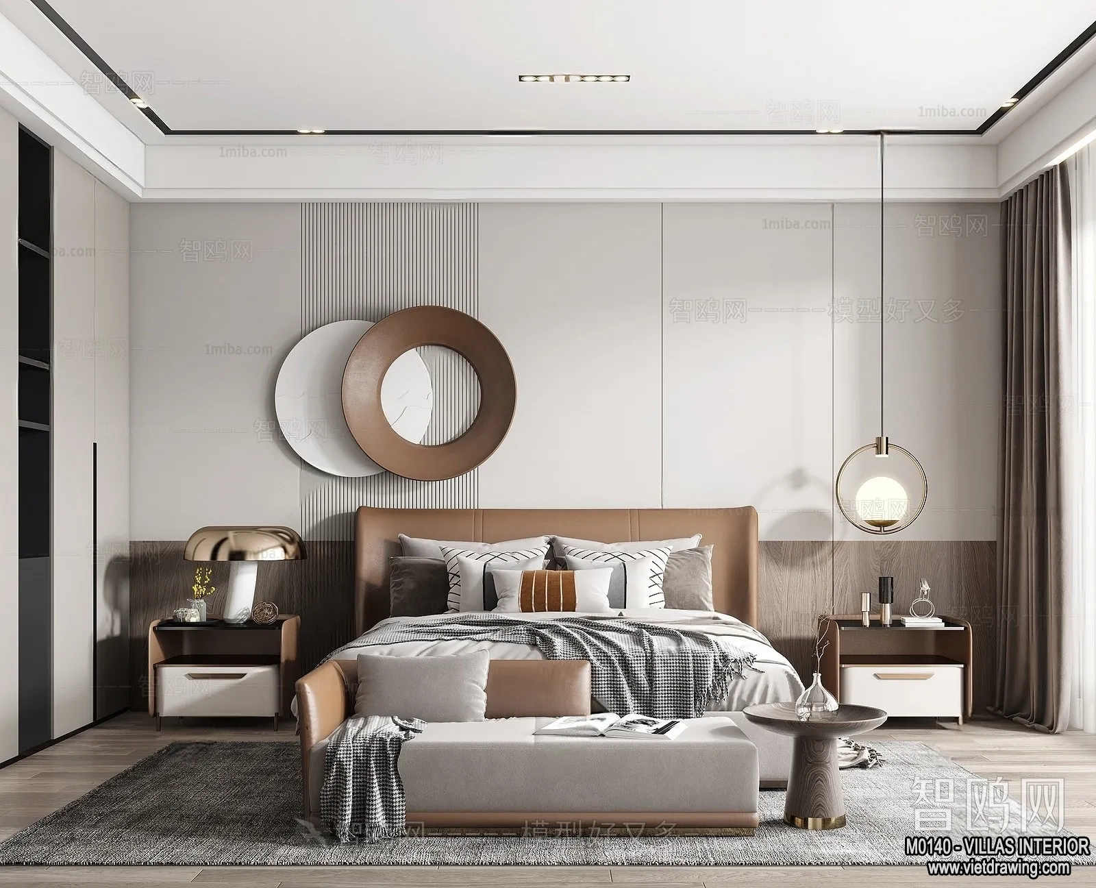 Bedroom – Villas 3D Interior Scene – 3D Models – 125