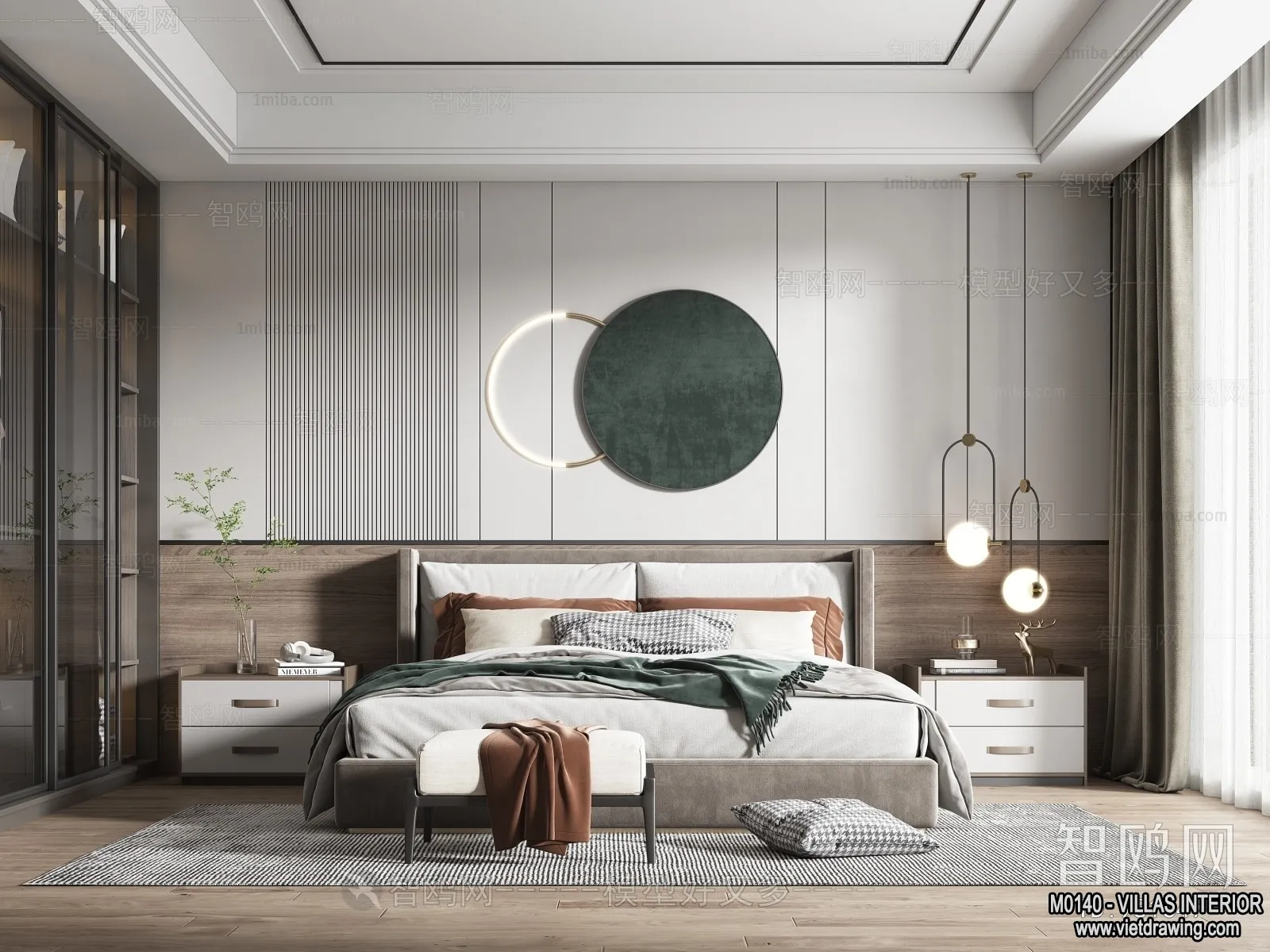 Bedroom – Villas 3D Interior Scene – 3D Models – 131