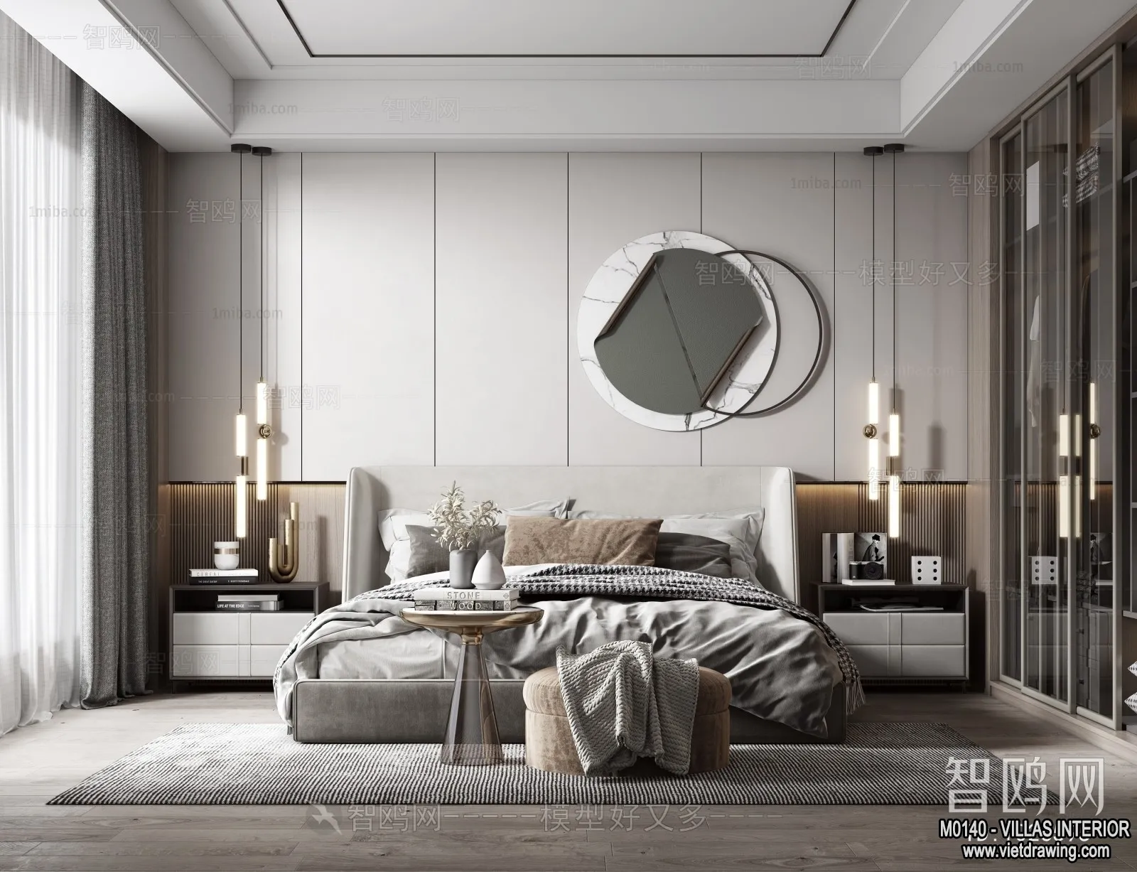 Bedroom – Villas 3D Interior Scene – 3D Models – 133