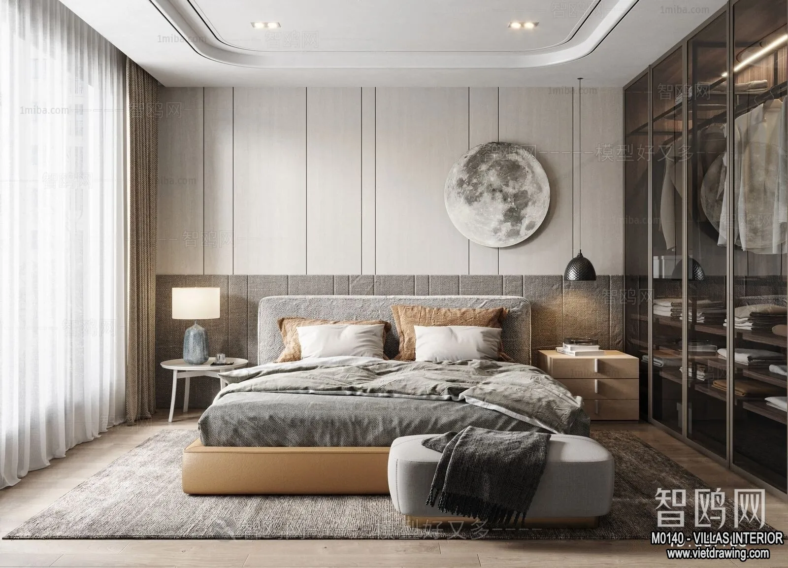 Bedroom – Villas 3D Interior Scene – 3D Models – 141