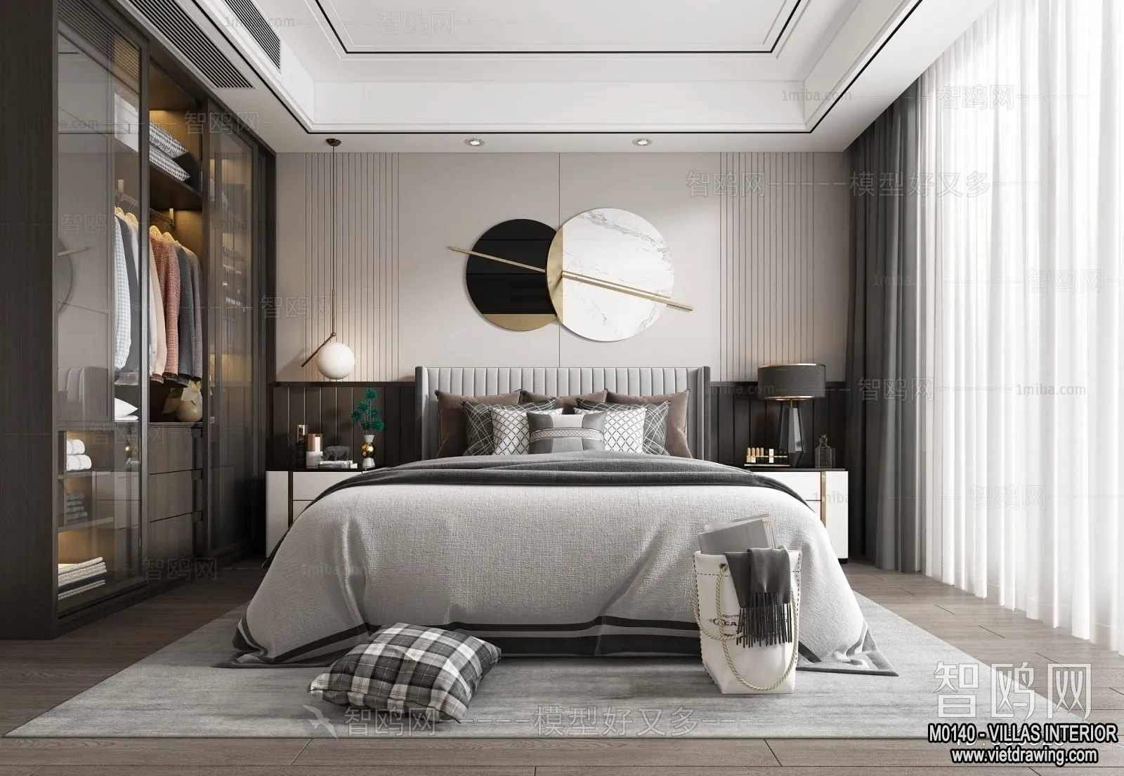 Bedroom – Villas 3D Interior Scene – 3D Models – 148