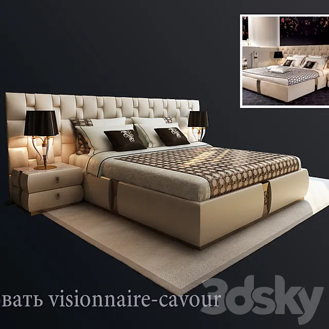 Bedroom visionnaire-cavour 3DS Max Model