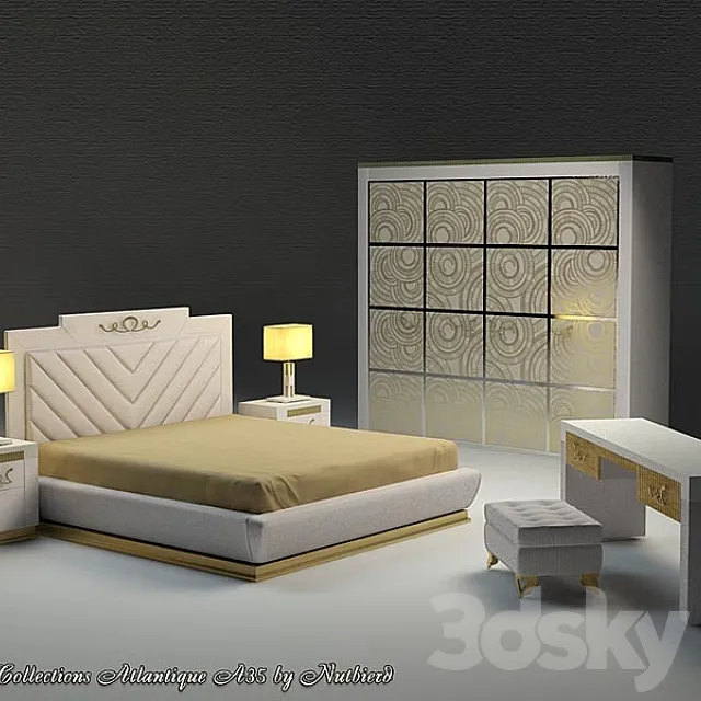 Bedrooms Atlantique A35 Florence collections 3ds Max