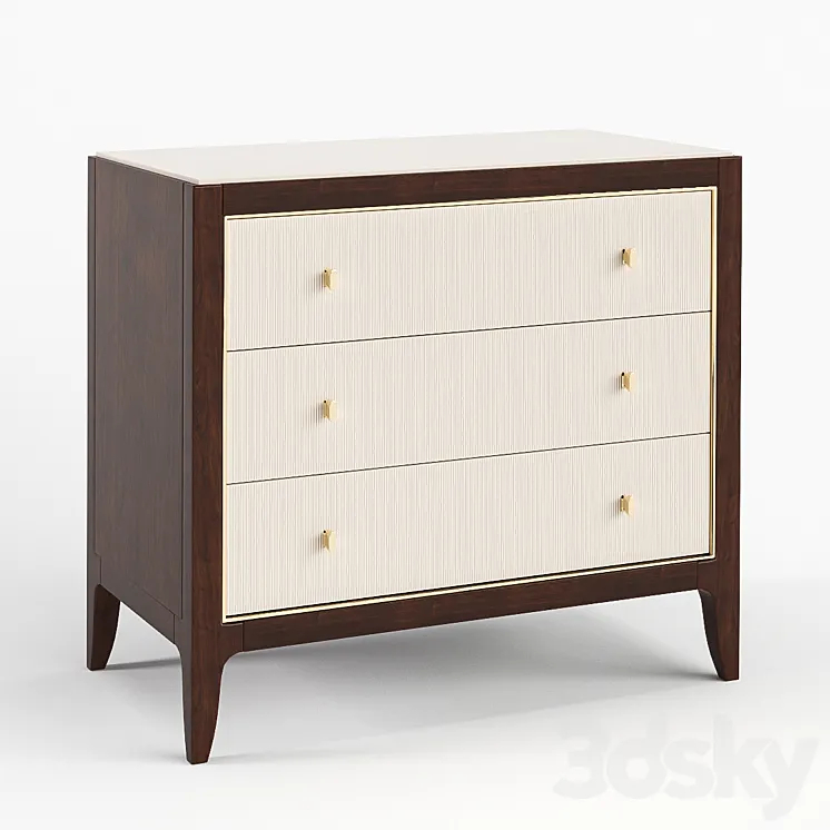 Bedside cabinet Lily White Caracole 3DS Max