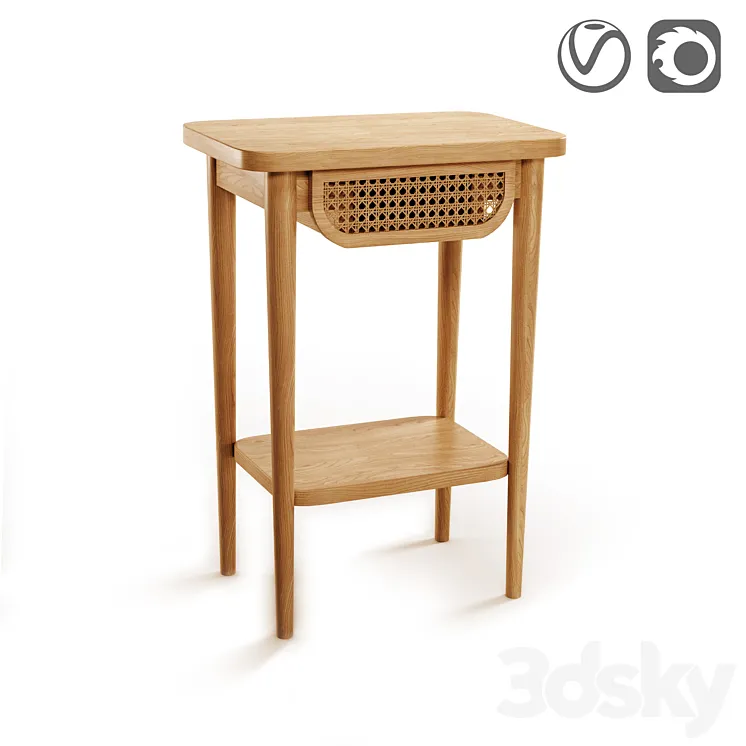 Bedside table Buisseau 3DS Max