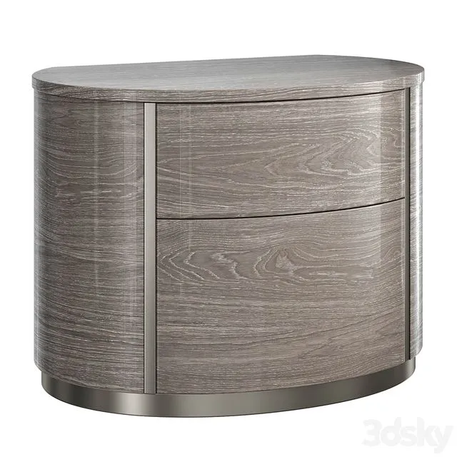 Bedside table Camelgroup Round silver 3dsMax Model