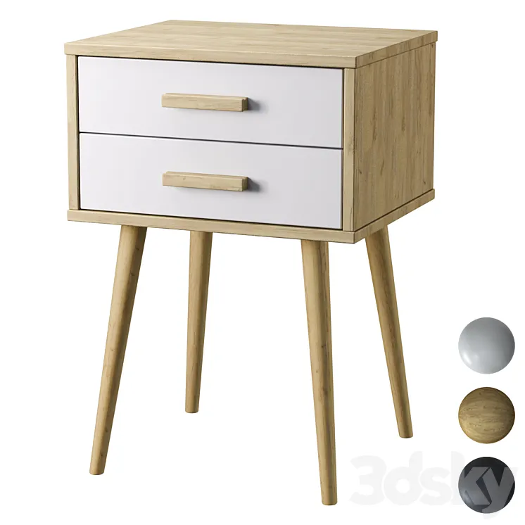 Bedside table Ivein Double 3DS Max