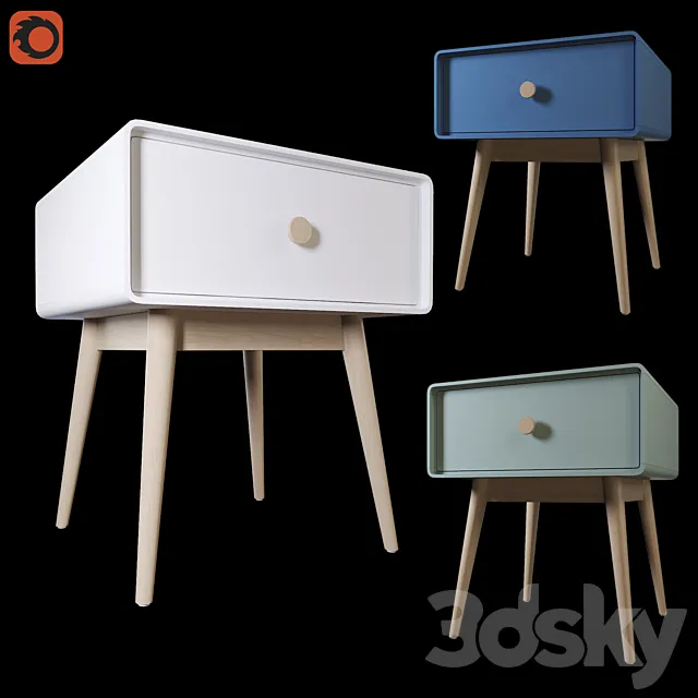 Bedside table La Redoute Jimi 3DS Max Model