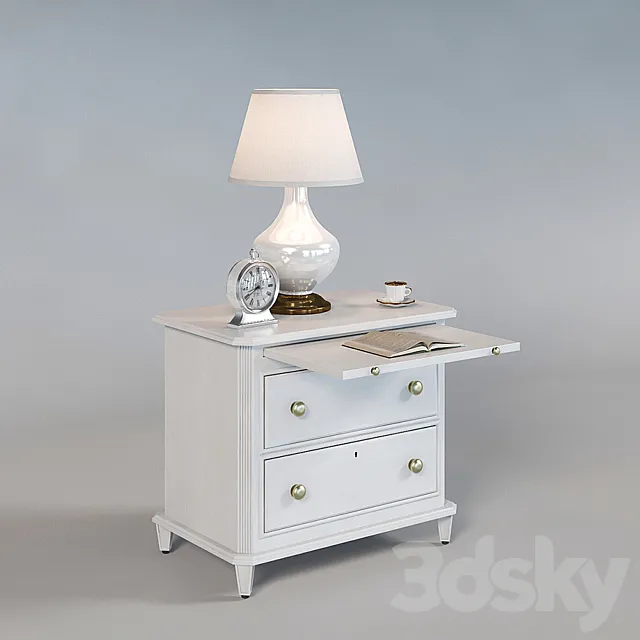 Bedside table Laurel 340-23-80 (inlay in the set) 3DSMax File