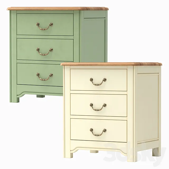 Bedside table Olivia 54 * 60 * 40 cm 3ds Max