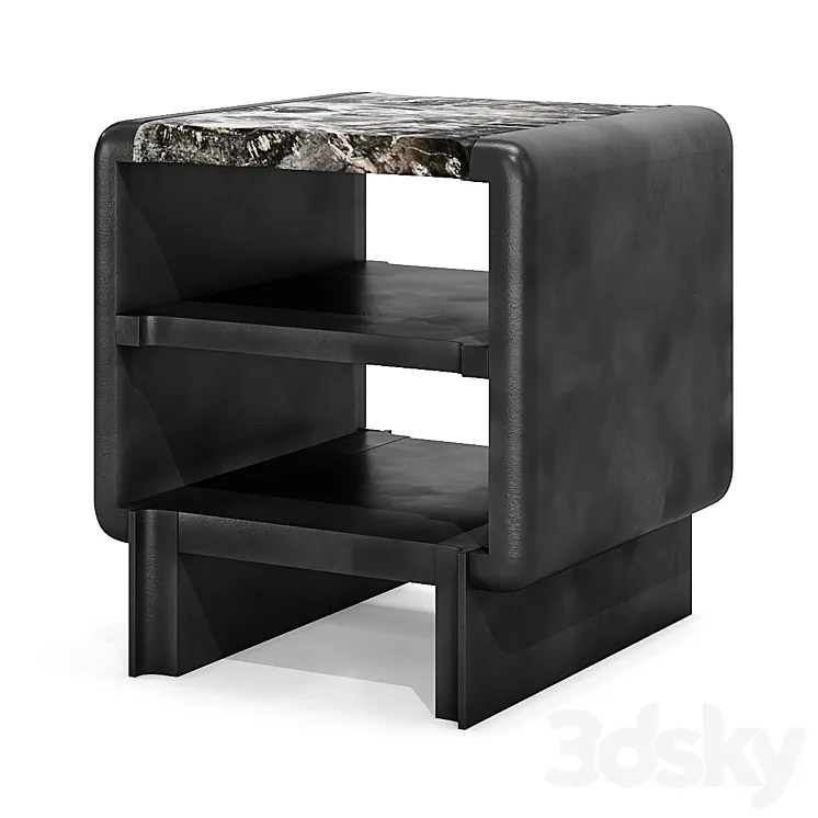 Bedside table \/ Thierry Lemaire – So Black 3DS Max Model