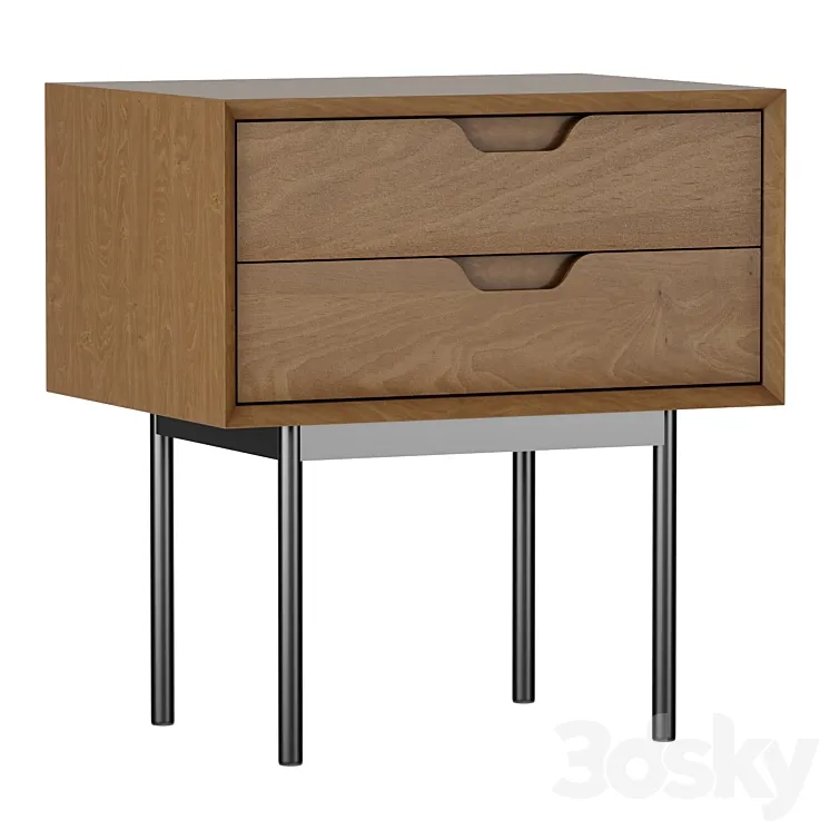 Bedside table with drawers Noyeto 3DS Max Model