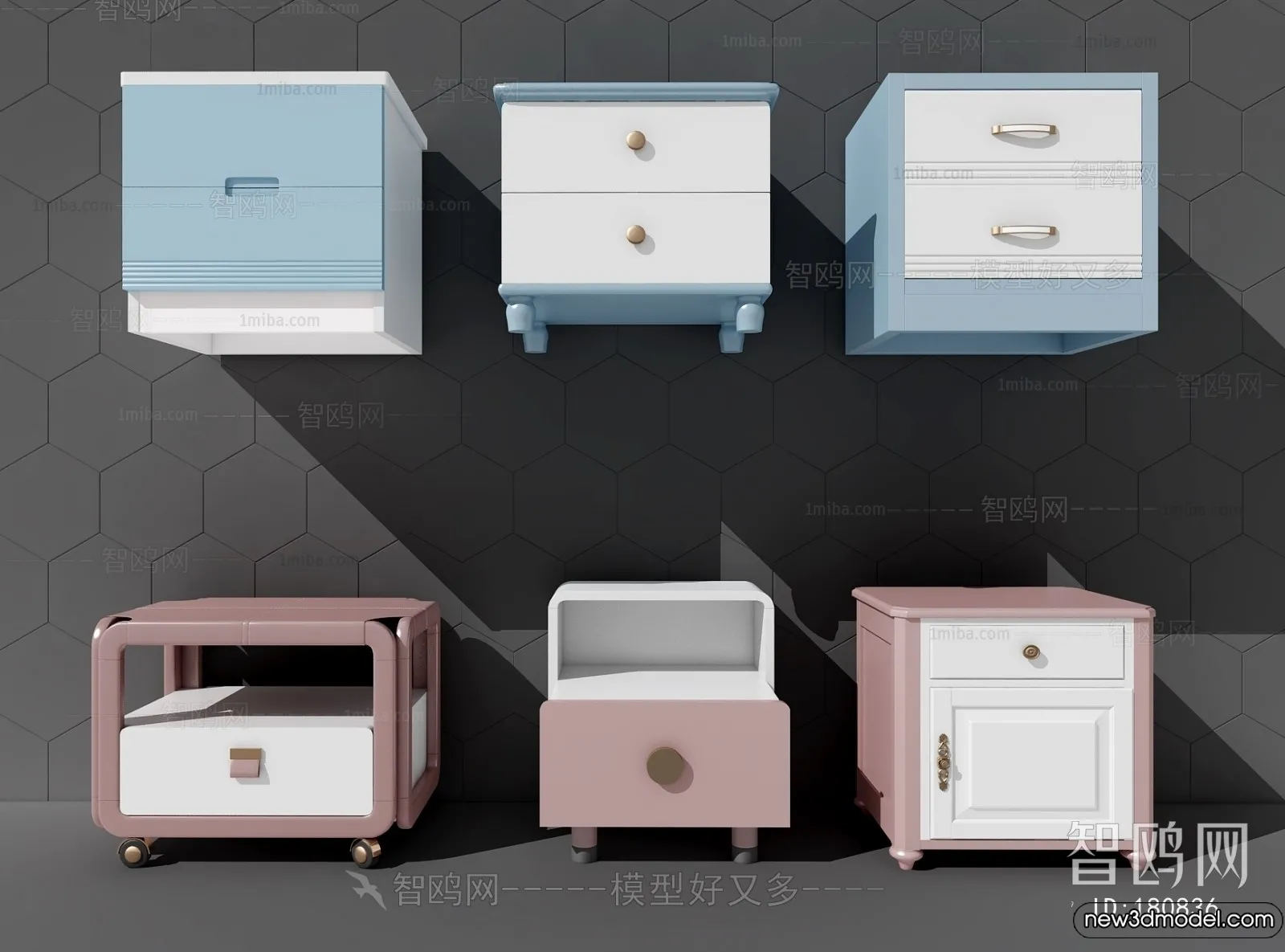 Bedside Tables – 3D Furniture Models – 071