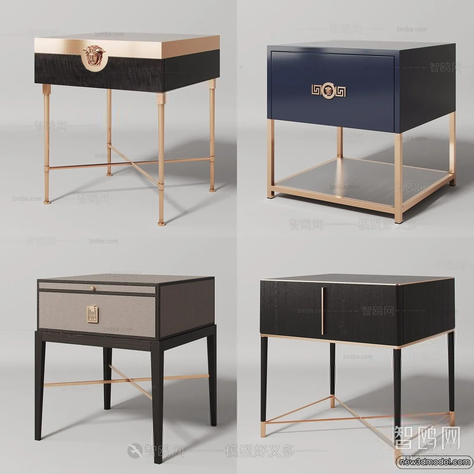 Bedside Tables – 3D Furniture Models – 080