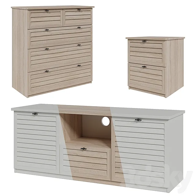 Bedside tables Monmart from divan.ru 3ds Max