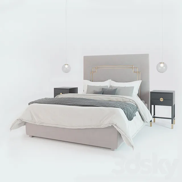 Bedside tables T014 Any Home and bed 3ds Max