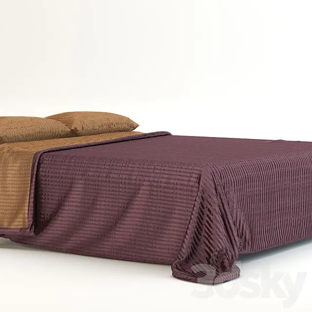 Bedspread and pillows “max purple” 3DSMax File