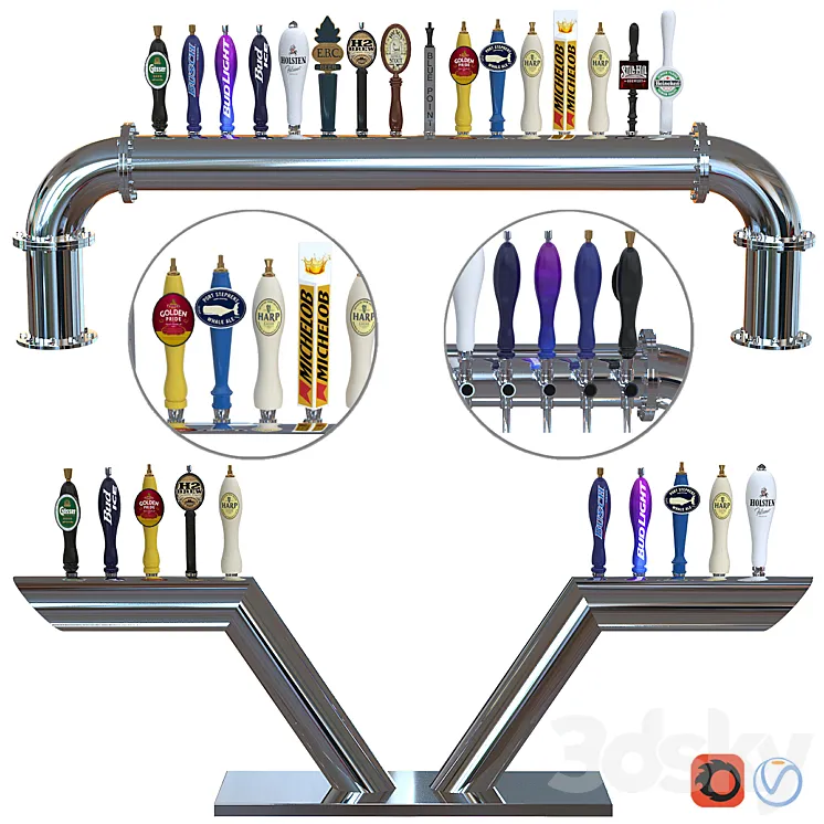 Beer Equipment Elbe & Longhorn 3DS Max