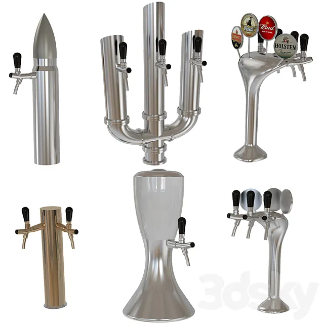 Beer equipment set 2 3ds Max