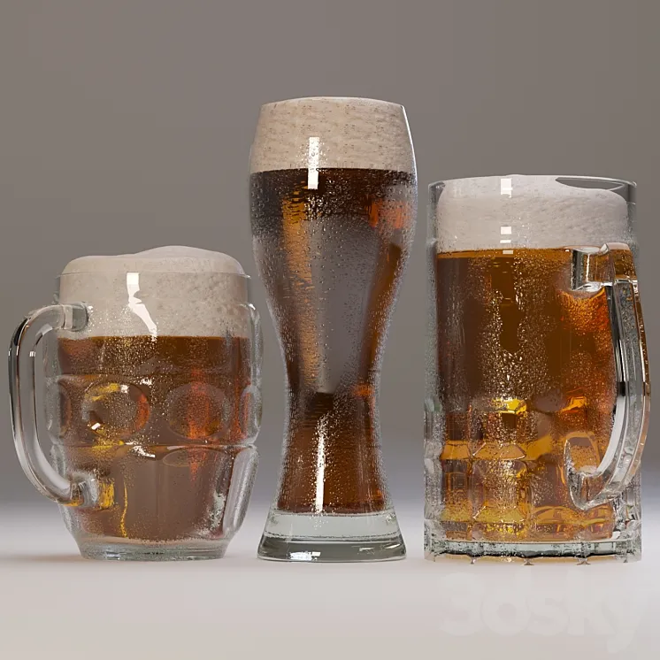 beer mugs 3DS Max