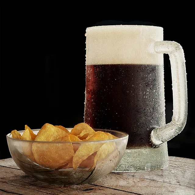 Beer with chips 3DSMax File