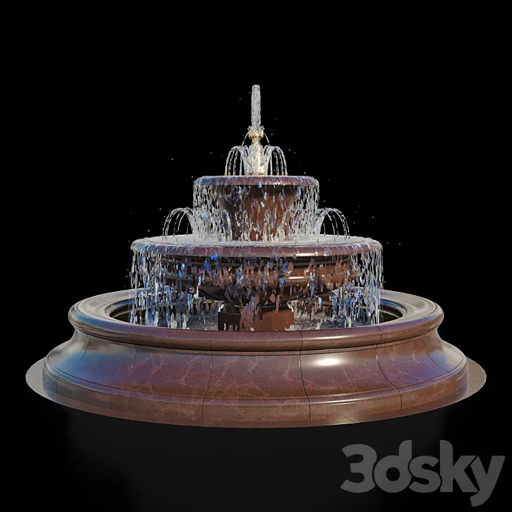 Bees Fountain 3DS Max