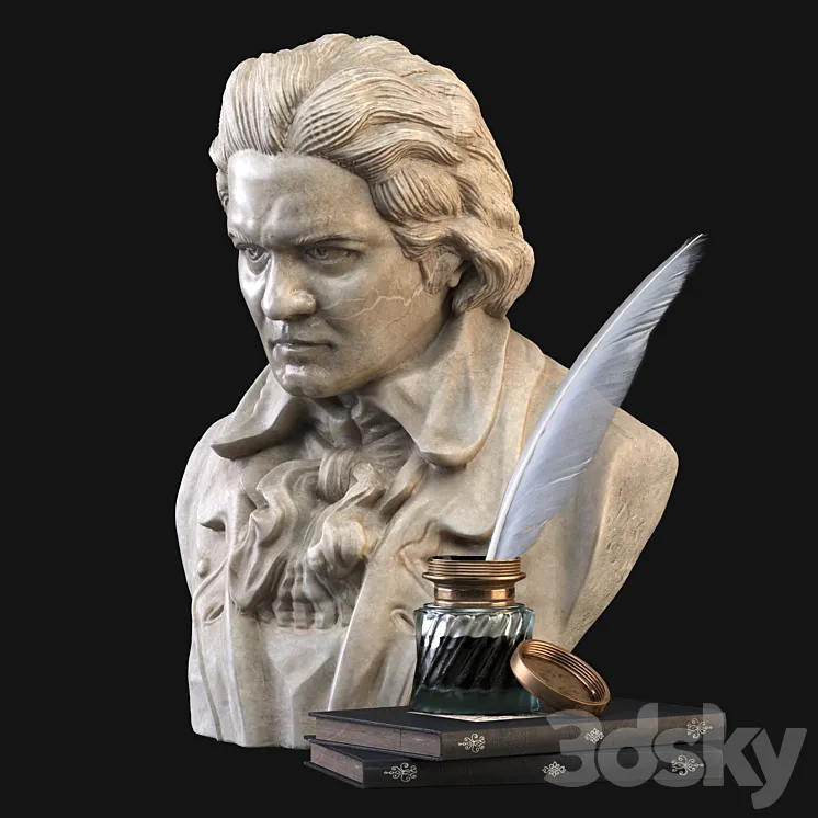 Beethoven bust 3DS Max