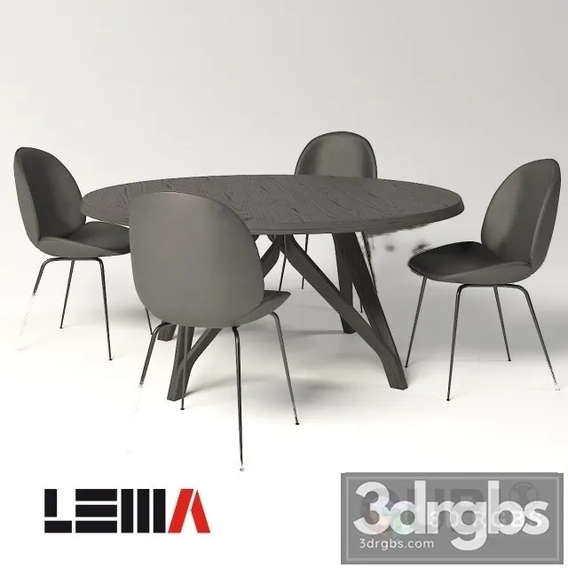 Beetle Dining Gubi Chair Wow Lema Table 3dsmax Download