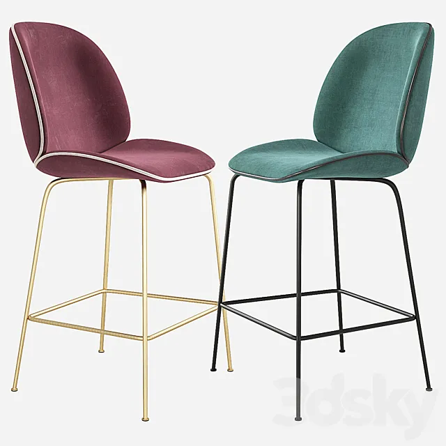 Beetle GUBI Stool Counter Chair 3ds Max