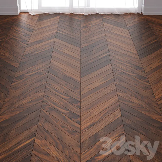 Befag American Walnut Lacquer Parquet Floor in 3 types 3ds Max