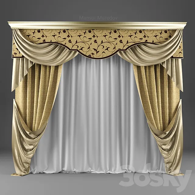 Beige classic blinds 3ds Max