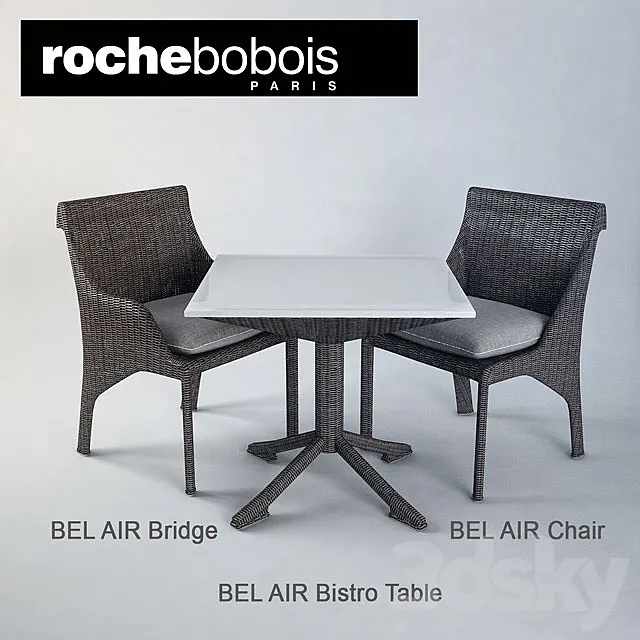 BEL AIR Chairs & Table 3DSMax File