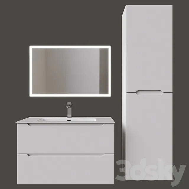 Belbango Etna bathroom furniture set 3ds Max