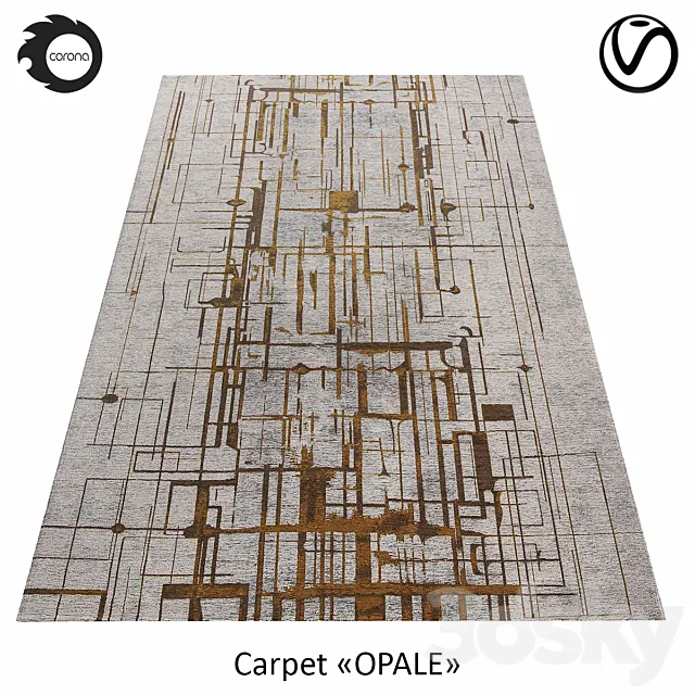 Belgian viscose carpet “OPALE” 3DS Max Model