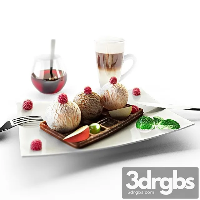 Belgian waffles 3dsmax Download