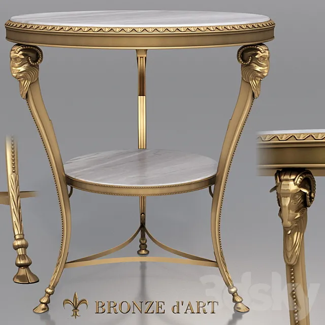 Belier 1116 Table of Bronze d’Art 3DSMax File