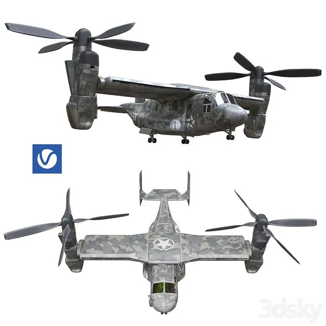 Bell Boeing V-22 Osprey 3dsMax Model