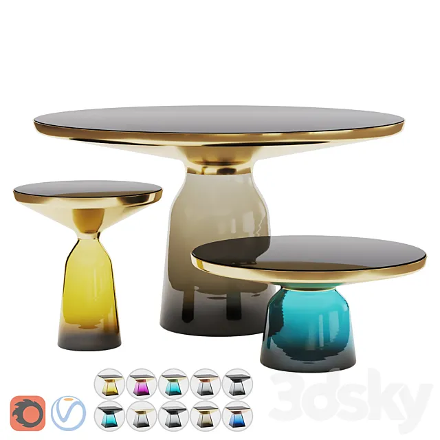 Bell tables set 3DS Max Model