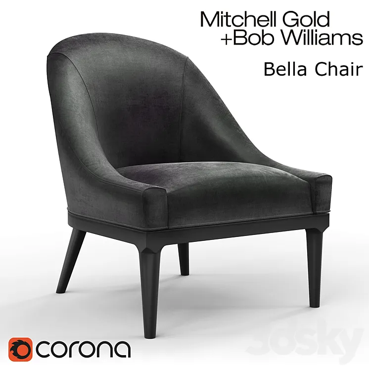 BELLA CHAIR by Mitchell Gold and Bob Williams 3DS Max