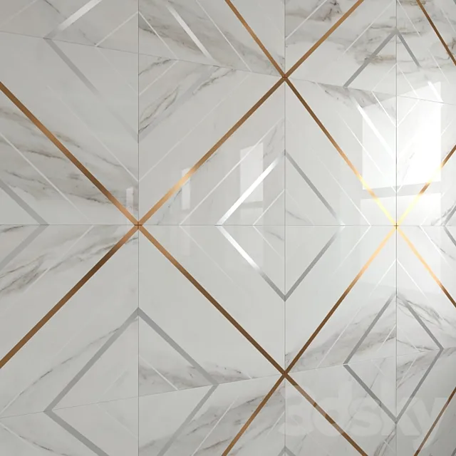 BELLA LUX Calacatta tiles 3DS Max Model