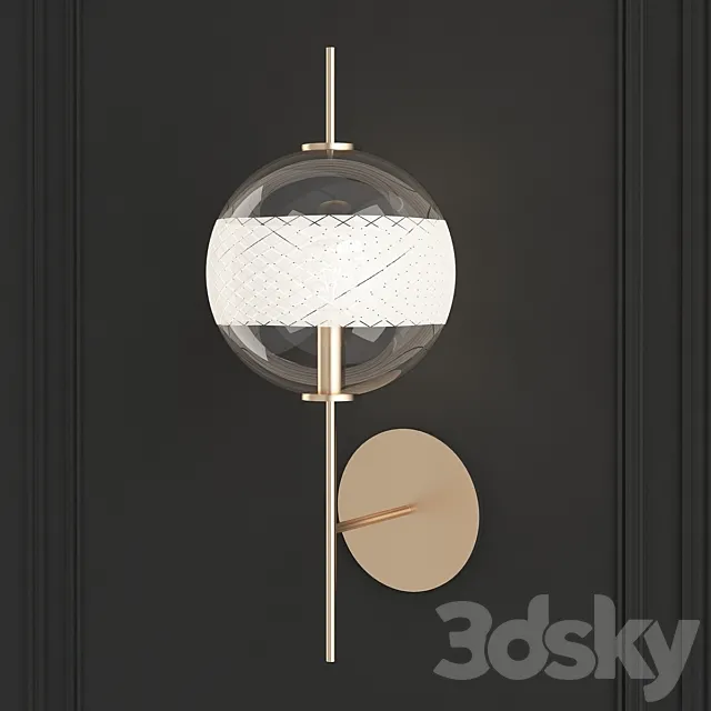 Bellacor Peloton Aged Brass One-Light LED Wall Sconce 3ds Max