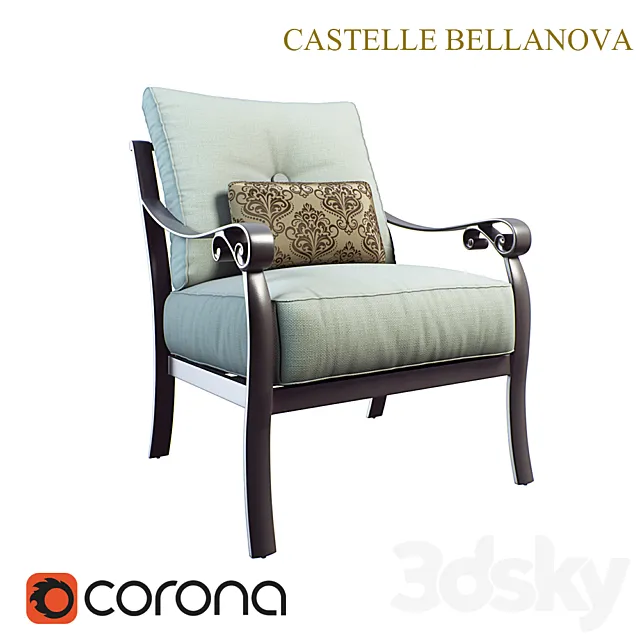 Bellanova Cushioned Lounge Chair 3ds Max