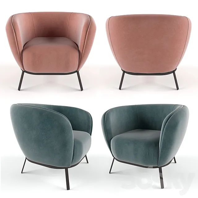 Belle chair 3ds Max