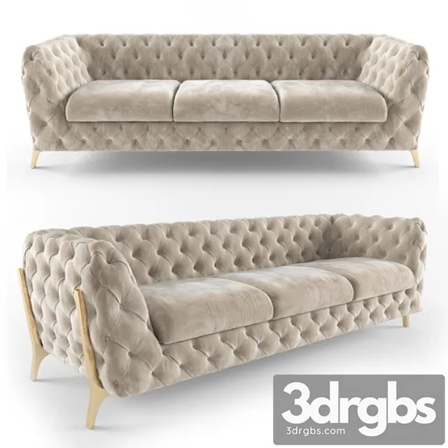Belle epoque chesterfield tufted sofa 2 3dsmax Download