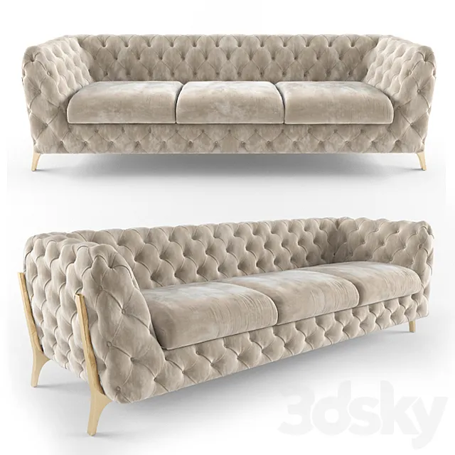 Belle Epoque Chesterfield Tufted Sofa 3ds Max