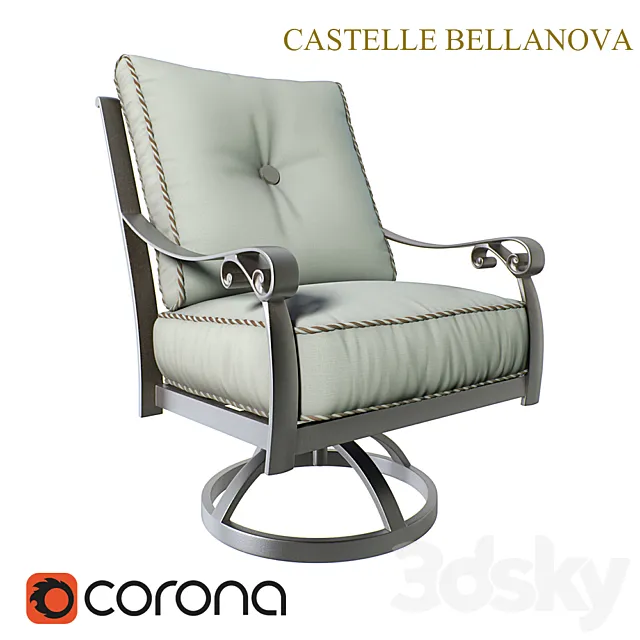 Bellnova cushioned swivel rocker 3ds Max