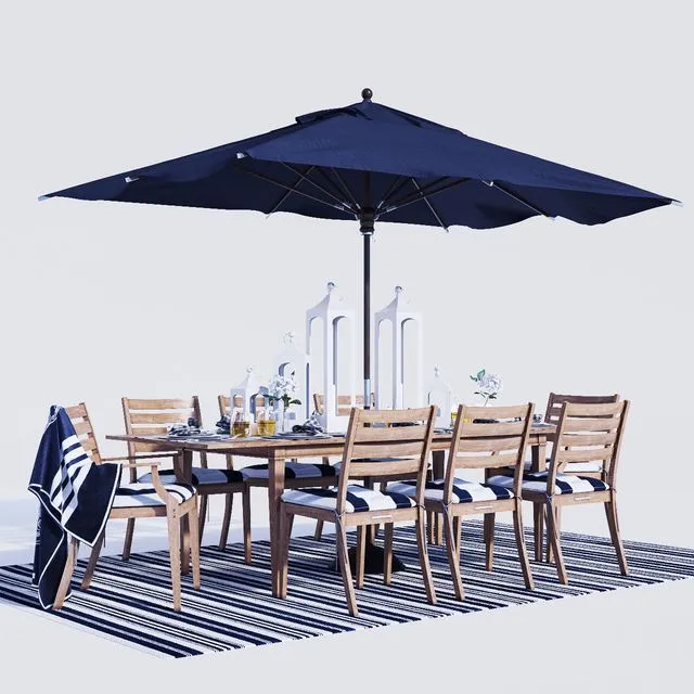 Belmont dinning set 2 3dsMax Model