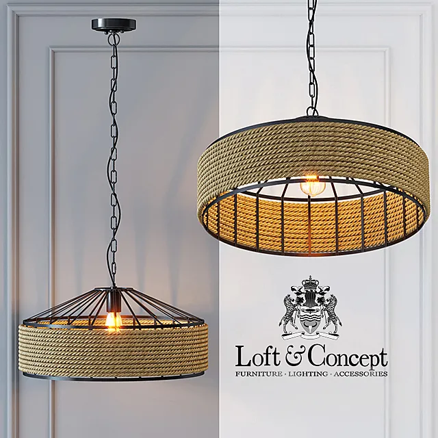 Belt Loft Rope Light Chandelier 3ds Max