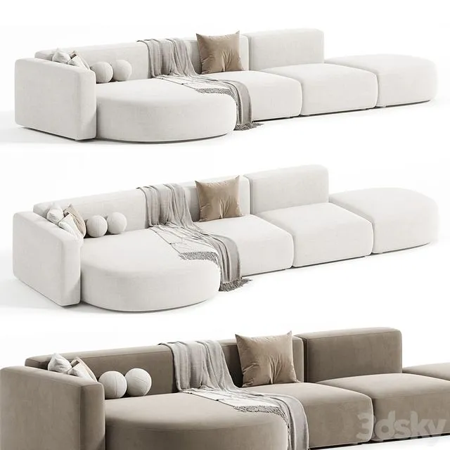 Belt modular Sofa 3dsMax Model