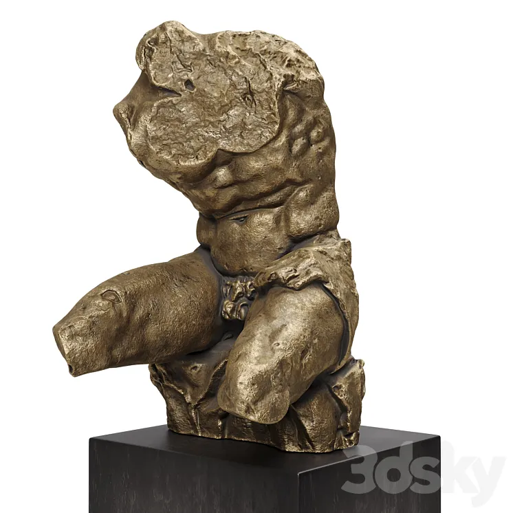 Belvedere Torso sculpture bronze 3DS Max Model